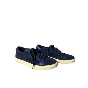 Kenneth Cole New York Women's Kam Navy‎ Blue Velvet Sneakers Size 7.5M EUC
